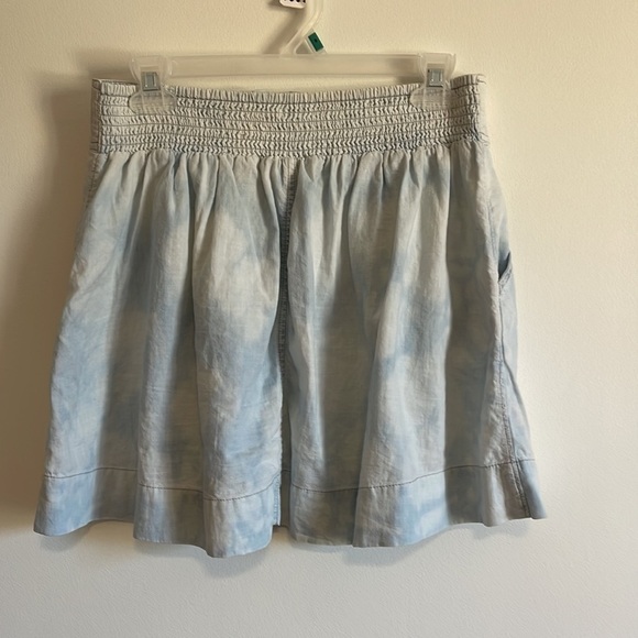 American Eagle Mini Skirt Acid Wash Bleach Med Skate Blue Coastal Softgirl - Picture 6 of 10